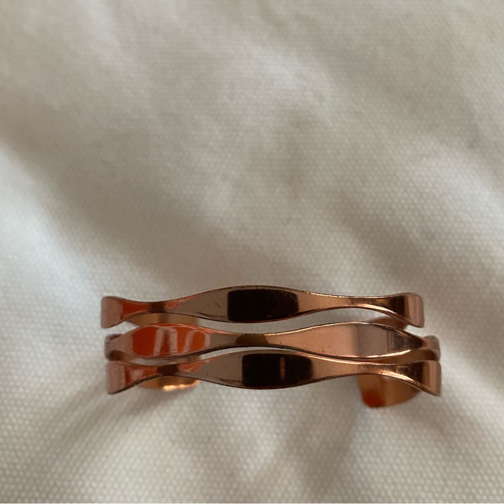 Vintage Renoir Copper Wavy Cuff Bracelet